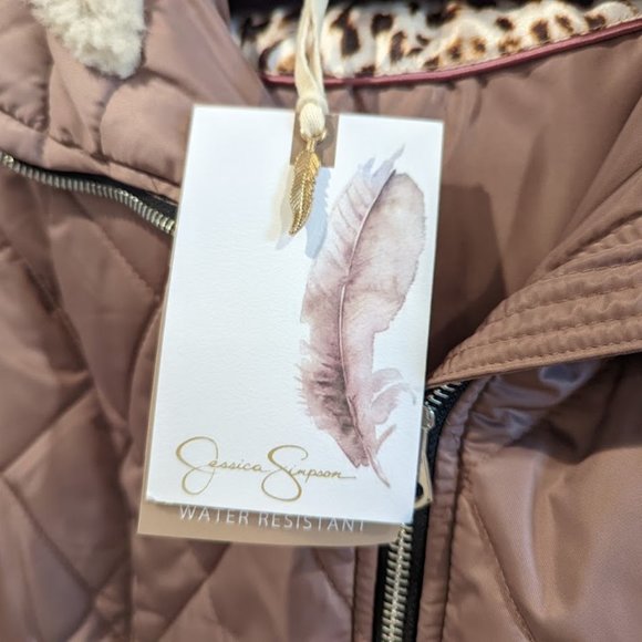 NWT Jessica Simpson Dusty Pink Puffer Coat - Picture 6 of 7